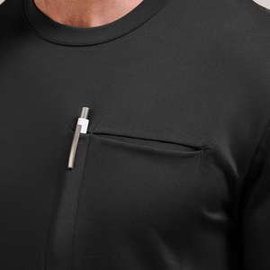 Tenues médicales personnalisées unisexes à manches longues, col rond, anti-poussière et antistatiques pour infirmières et personnel hospitalier - Product Image 4