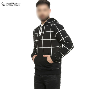 เสื้อฮู้ดดี้แขนยาวผู้ชาย สีดำขาว สวมใส่สบาย รุ่นใหม่ คุณภาพสูง ผลิตตามแบบ OEM แห้งเร็ว ระบายอากาศดี ราคาขายส่งที่ดีที่สุด - Product Image 2