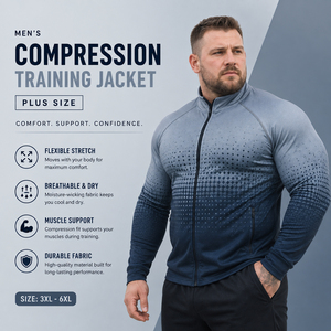 Men's Plus Size Training <b>Jacket</b> Stand Collar Sublimated Compression <b>Jackets</b> Men Gym Fitness Full Zipper Men Jogging Wear <b>Jacket</b> - Product Image 1