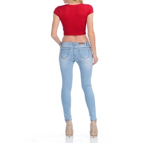 Crop top de yoga personnalisé avec logo, t-shirt pour femme, crop top hautement élastique, t-shirt blanc, crop tops pour femmes - Product Image 6