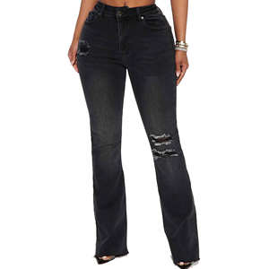 Nouveau design – Jean déchiré grande taille pour femme – Pantalon ajusté délavé – Nouveau style tendance – Jean oversize en denim pour femme - Product Image 5