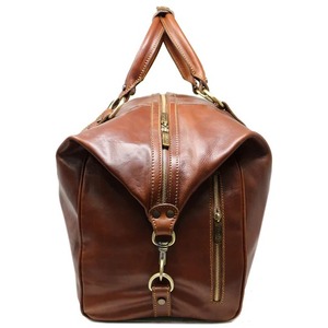 Sac de voyage week-end extensible en cuir marron de luxe pour homme et femme, grand sac de sport résistant à l'eau - Product Image 3