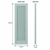 Volets de fenêtre horizontaux en bois massif sur mesure, à lamelles fixes, panneaux OEM pour la décoration extérieure de la maison, écologiques