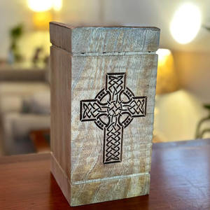 Factory Supply Wooden Urn Box <b>for</b> <b>Ashes</b> Mango Wood Funeral Cremation <b>Ash</b> Scatter Box Human & Pets Lifelong Memorial Columbarium - Product Image 6