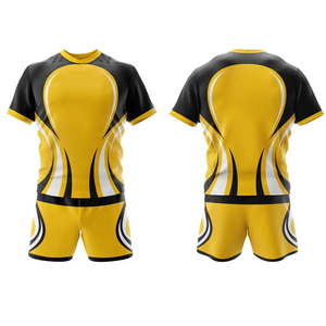 Uniformes de Rugby Sublimados al por Mayor, Diseño Único, Duraderos, Ecológicos, de Poliéster/Algodón que Absorbe la Humedad, Uniformes de Equipo Personalizados OEM - Product Image 5