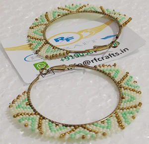 RF Crafts alta calidad personalizado señoras joyería cuentas pendientes elegante hueco cuentas pendientes mujeres moda estilo cristiano - Product Image 2