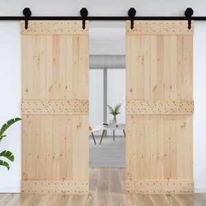 NARVIK 35.4 porta del fienile in legno massello di pino "x 82.7" bella porta artigianale - Product Image 3