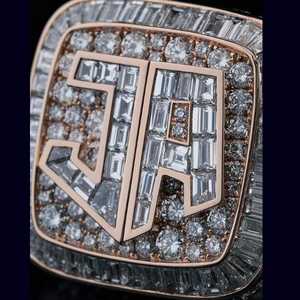 Anillo de Hombre VVS Iced Out Hip-Hop Champion, Chapado en Rodio, Letras Personalizadas, Nombre con Diamantes Buss, Anillo de Compromiso con Moissanita - Product Image 1