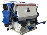 Máquina de troquelado y estampado semiautomática BoxMac de alta resistencia, sistema completo, nueva, para cartón corrugado, de formato largo