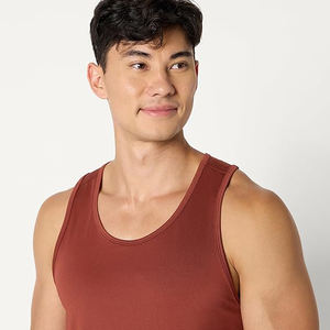 Camiseta sin mangas Henley para hombre, 100% algodón, con botones frontales, estilo casual, tipo chaleco. - Product Image 4