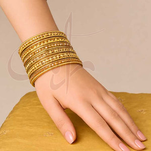 Brazaletes de Moda para Mujer, Ligeros, Personalizados, Chapados en Oro, Alta Calidad, Bajo MOQ, para Bodas, en Venta - Product Image 2