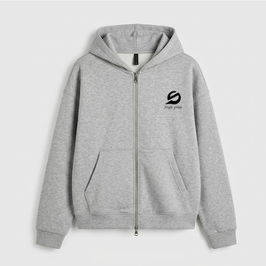 Survêtements pour hommes sur mesure de haute qualité, survêtements d'hiver surdimensionnés à fermeture éclair, survêtements écologiques à motif uni pour hommes avec fermeture éclair - Product Image 5