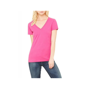 Camiseta Elegante con Cuello Redondo para Mujer, Impresión Personalizada al por Mayor, Ecológica, Informal, de Invierno, 100% Algodón, Decoración Bordada, Personalizada - Product Image 1