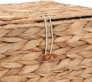 Panier écologique en jacinthe d'eau avec poignée, tissé à la main, organisateur de rangement, fournisseur en gros, usine du Vietnam - Product Image 6