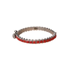 Top Deal on Genuine Quality 925 Sterling Silver Oxidised Plated Stone Studded Women's Party Wear Kada Bangles for Bulk Purchase - Product Image 1