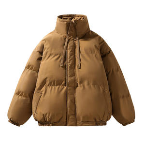 Blouson matelassé premium épais avec logo personnalisé, veste d'hiver isolée, imperméable en nylon, manteau décontracté chaud pour homme - Product Image 1
