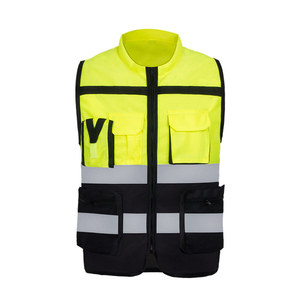 Gilet de sécurité professionnel pour homme, automne, haute qualité, imperméable, réversible, 100 % polyester, vêtement de travail extérieur pour la construction - Product Image 2