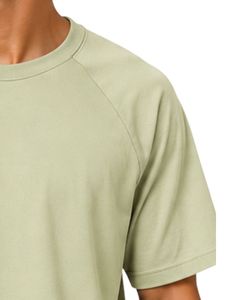 T-shirt Homme Vert Clair Manches Courtes Col Rond Uni Décontracté Streetwear Logo Personnalisé Coupe Oversize Tendance Doux Premium Été - Product Image 4