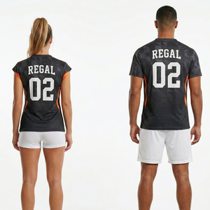 เสื้อวอลเลย์บอลแบบกำหนดเองสำหรับผู้ชายและผู้หญิง เสื้อวอลเลย์บอล Regal แบบยูนิเซ็กซ์ คอวี แขนตัดเย็บพิเศษ ลายพิมพ์แบบ Sublimation - Product Image 2