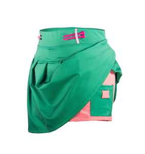 Women's Asymmetrical Sporty Golf <b>Skirt</b> With Pocket <b>Elastic</b> Waist Green Pink Solid Mini <b>Skirt</b> Breathable Spandex Nylon - Product Image 1
