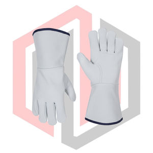 ถุงมือเชื่อมหนังแท้กันไฟ ทนต่อการบาดและการลื่นไถล ขนาด 14 นิ้ว ปราศจากซิลิโคน สำหรับงานเชื่อม MIG/TIG/Stick - Product Image 4