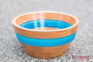 <b>Wood</b> resin fruit bowl handmade epoxy serving bowl <b>rustic</b> wooden decor modern <b>dining</b> <b>table</b> centerpiece - Product Image 4
