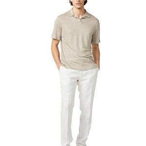 Professional Solid Color <b>Half</b> Sleeve <b>Shirts</b> for Men Comfortable Breathable Knitted Casual Style Four Seasons 240g 100% Bamboo - Product Image 1