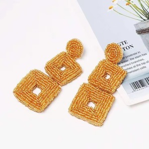 Colorful Seed Beads <b>Earrings</b> Handmade Boho Chic Fashion Jewelry Stylish Beaded Seed Beads <b>Earrings</b> Trendy Women - Product Image 6