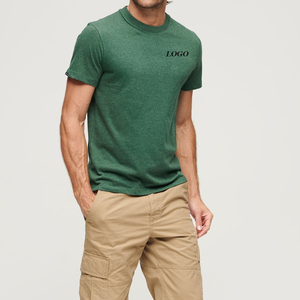 Custom Logo Men's T Shirt Heavyweight Cotton Crew Neck Regular Fit Streetwear Summer ClothingWith Front Logo Print <b>Tshirt</b> 2026 - Product Image 6