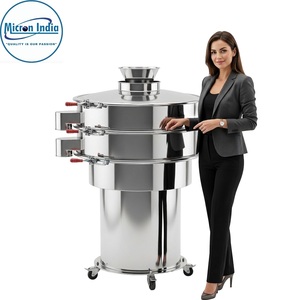 Machine de tamisage vibratoire numérique automatique industrielle en acier inoxydable Micron India avec PLC pour le criblage, la filtration et le classement des poudres et du papier - Product Image 3