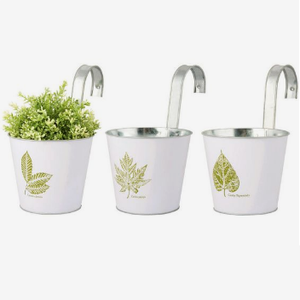 Lot de quatre pots de fleurs en zinc les plus vendus – Décoration de jardin, pots en métal, plateau de ferme, pot de fleurs en zinc - Product Image 4