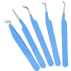 Eyelash Extension Supplies Precision <b>Lash</b> Tools Durable Stainless Steel Construction Eyelash Tweezers for <b>Individual</b> <b>Lash</b> - Product Image 1