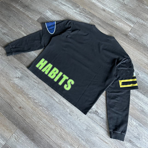 T-shirts personnalisés en éponge double couche 100% coton pour hommes T-shirts surdimensionnés à manches régulières avec impression en silicone-Style High Street - Product Image 3