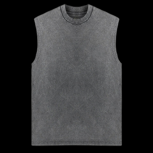 Camiseta sin mangas vintage lavada para hombre, corte holgado, estilo urbano de marca, informal y deportiva - Product Image 3