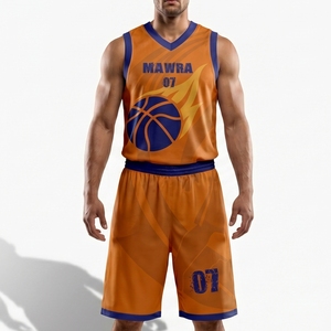 Maillot de basket personnalisé grande taille, sublimation, séchage rapide, évacuation de l'humidité, uniforme d'équipe, 100% polyester, vêtements de sport unisexes - Product Image 1