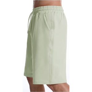 Shorts décontractés pour hommes de haute qualité, confortables, respirants, à séchage rapide, en toile, taille élastique, logo personnalisé, vente chaude, motif uni - Product Image 5