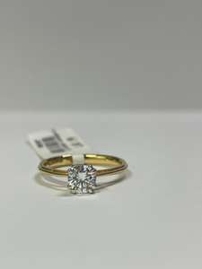 Anillo LED con Diamante Redondo de 0.65 Ct, Oro Amarillo de 18k, Cultivado en Laboratorio, Certificado IGI, Anillo de Aniversario Único para Ella - Product Image 6