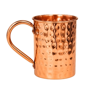 Mug à cocktail Moscow Mule en cuivre pur lisse traditionnel avec poignée ergonomique incurvée - Product Image 3