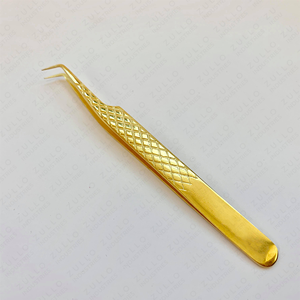 แหนบต่อขนตาป้องกันไฟฟ้าสถิตย์ ด้ามจับเพชร สแตนเลสสตีล ความแม่นยำสูง รับผลิตสีตามสั่ง แบรนด์ OEM รับผลิตฉลากส่วนตัว - Product Image 2