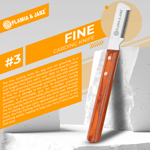 หวีแปรงขนสุนัข Flamia & Jabz พร้อมมีดสแตนเลสสำหรับกำจัดขนสัตว์เลี้ยง สีส้ม - Product Image 4