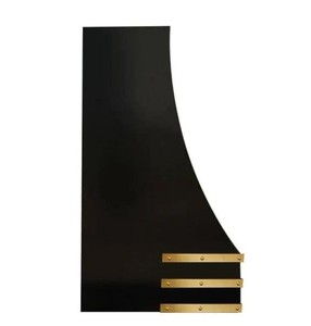 Hotte aspirante murale classique en laiton, faite à la main, très demandée, avec détails rivetés et cheminée ventilée, pour usage domestique - Product Image 3