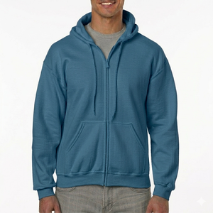 New Style Mens Casual Zip Hoodie 100% Cotton <b>Fleece</b> Eco-Friendly Breathable Long Sleeve Hooded <b>Jacket</b> Comfortable Winter Wear - Product Image 1