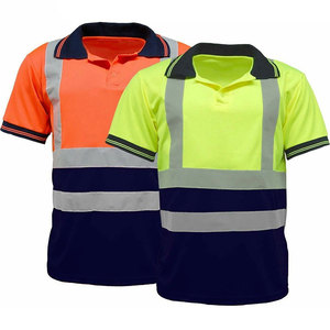 เสื้อยืดโพลีเอสเตอร์สะท้อนแสงกันน้ำสำหรับงานจราจร ความปลอดภัยสูง มองเห็นได้ชัดเจน พร้อมโลโก้สั่งทำได้ มาตรฐาน ANSI Class 2 ชุดทำงานสำหรับพนักงาน - Product Image 1