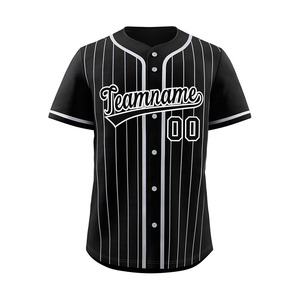Custom Stripe Baseball Jersey Button Down Shirts Personalized Name Number Sports Uniform for Men Women Youth - Product Image 1