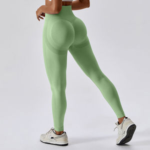 Seamless High Waisted <b>Yoga</b> <b>Leggings</b> Women Push Up Solid <b>Black</b> Full Length Sporty Gym Workout Pants - Product Image 2