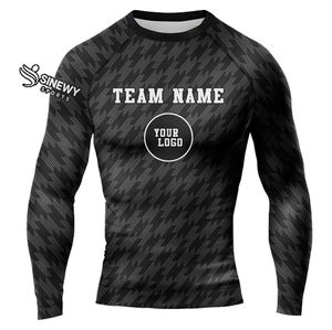 Vêtements de sport pour hommes à manches courtes, coupe ajustée, UPF50, respirants, séchage rapide, impression par sublimation OEM - Product Image 6