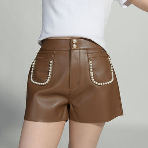 Jupe en cuir véritable pour femme PIHA SPORTS, taille mi-haute, coupe régulière, décontractée, fermeture à cordon, grande taille, séchage rapide, imperméable - Product Image 4