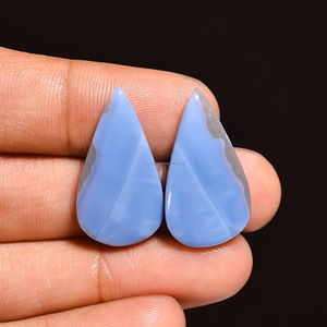 2025 Owhyee ópalo azul de alta calidad amatista Natural cristal azul ópalo cabujón bonita pera piedras preciosas sueltas para la fabricación de joyas - Product Image 2