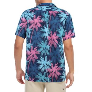 Camisas Hawaianas Casuales de Verano para Hombre, Estampado Floral Tropical, Cuello Abotonado, Manga Corta - Product Image 2
