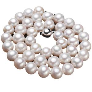 Collar de Perlas de Agua Dulce Casi Redondas de Grado AAA de 10-11 mm, Ligeramente Imperfectas - Perla de Zhuji, Fuerte Brillo, Venta Directa de Fábrica - Product Image 4